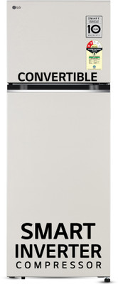LG 272 L Frost Free Double Door 2 Star Convertible Refrigerator  with Smart Inverter Compressor & Multi Air Flow(Natural Beige, GL-S312SNBY)