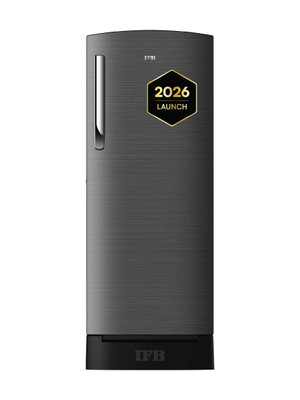 IFB 206 L Direct Cool Single Door 5 Star Refrigerator with Base Drawer with 30 Hrs Cooling Retention, Big Vegetable Box with Humidity Controller (25 Days Fresh), XL Bottle Bin, Advanced Inverter Compressor & 4 Year Super Warranty(Onyx Grey, IFBDC-232EYOSED)