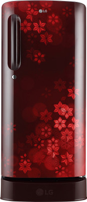 LG 190 L Direct Cool Single Door 5 Star Refrigerator with Base Drawer(Scarlet Quartz, GL-D201ASQZ)