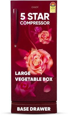 190 L Direct Cool Single Door 5 Star Refrigerator with Base Drawer  with Jumbo Fruit and vegetable Box(Red Rose, CSD2005DRF)