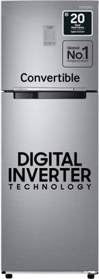 SAMSUNG 275 L Frost Free Double Door 3 Star Convertible Refrigerator  (Refined Inox, RT30T3743S9/HL)