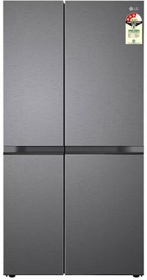 650 L Frost Free Side by Side 3 Star Convertible Refrigerator(Grey, GL-B257JDS3)