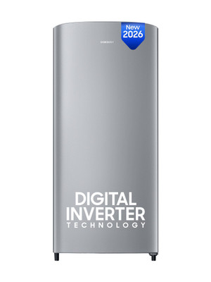 Samsung 183 L Direct Cool Single Door 2 Star Refrigerator  with Digital Inverter, Single Touch Defrost, 2026 Model(Gray Silver, RR19H20C2GS/NL)
