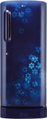 LG 235 L Direct Cool Single Door 3 Star Refrigerator with Base Drawer(Blue Quartz, GL-D241ABQD)