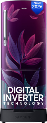 183 L Direct Cool Single Door 4 Star Refrigerator with Base Drawer  with Digital Inverter, Single Touch Defrost, 2026 Model(PARADISE BLOOM PURPLE, RR20H28249R/NL)