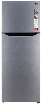 LG 284 L Frost Free Double Door Top Mount 2 Star Refrigerator(Dazzle Steel, GL-S302SDSY)