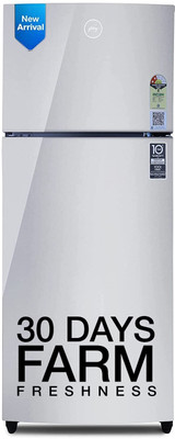 Godrej 223 L Frost Free Double Door 2 Star Refrigerator  with Advanced Inverter and 95%+ Food Surface Disinfection(Steel Glow, RF EON 244B RI ST GL)