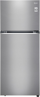 LG 423 L Frost Free Double Door 2 Star Convertible Refrigerator(Shiny Steel, GL-S422SPZY)
