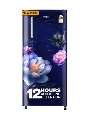 Whirlpool 184 L Direct Cool Single Door 2 Star Refrigerator  with upto 9 hour cooling retention, fridge, (2026 Model)(Sapphire Serena, 205 WDE PRM 2S SAPPHIRE SERENA-Y)