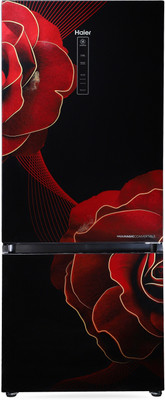 Haier 346 L Frost Free Double Door 3 Star Convertible Refrigerator(Zinnia Glass, HRB-3664PZG-E)