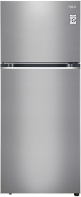 LG 408 L Frost Free Double Door Top Mount 2 Star Convertible Refrigerator(Dazzle Steel, GL-S412SDSY)