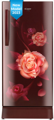 CANDY 190 L Direct Cool Single Door 4 Star Refrigerator with Base Drawer with Energy efficient ,Jumbo Fruit and vegetable Box(Red Rose, CSD2004DRF)