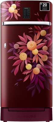 SAMSUNG 189 L Direct Cool Single Door 5 Star Refrigerator With Base Drawer With Digi-Touch Cool & Digital Inverter  (Orange Blossom Red, RR21C2F25NJ/HL) For Rs. 15170 @ 42 %