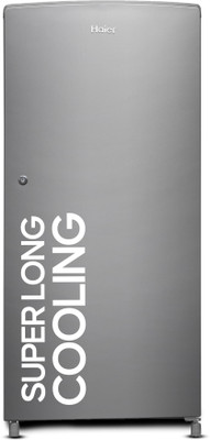 Haier 185 L Direct Cool Single Door 2 Star Refrigerator  with DEFT TechnologyLarge Vegetable Box(Moon silver, HED-19TMS-N)