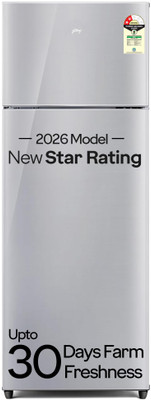 Godrej 223 L Frost Free Double Door 2 Star Refrigerator(Steel Glow, RF EON 244BN RI STEEL GLOW)