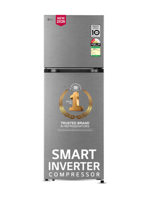LG 251 L Frost Free Double Door 2 Star Convertible Refrigerator  with Convertible, Smart Mode, Multi Air Flow, Deodorizer, Fresh Zone, Works Without Stabilizer, Inverter Compressor, Auto connect & 2026 Model(Dazzle Steel, GLT2526XWDS)