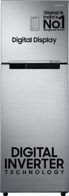 Samsung 256 L Frost Free Double Door 3 Star Refrigerator  with Digital Inverter and Display(Refined Inox, RT30C3433S9/HL)