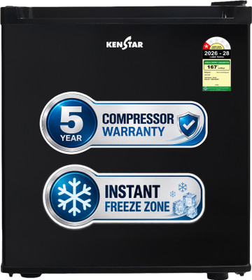 Kenstar 46 L Direct Cool Single Door 1 Star Refrigerator(Black, 46VD1KS26F0.(BK))