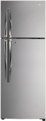 LG 284 L Frost Free Double Door 3 Star Convertible Refrigerator (Shiny Steel, GL-S302RPZX)
