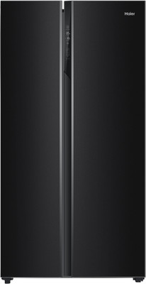 Haier 630 L Frost Free Side by Side Convertible Refrigerator(Black glass, HRS-682KG)