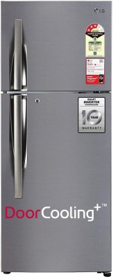 LG 242 L Frost Free Double Door 3 Star Refrigerator  with Smart Inverter(Shiny Steel, GL-I292RPZX)