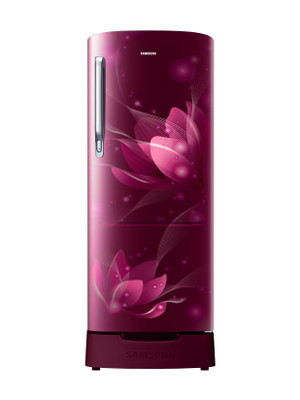 Samsung 183 L Direct Cool Single Door 2 Star Refrigerator(Saffron Red, RR20C1812R8/HL)