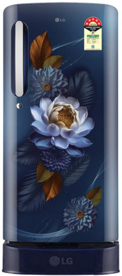 LG 185 L Direct Cool Single Door 5 Star Refrigerator with Base Drawer(Blue Waterlilly, GLD1956ZABW)