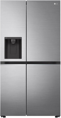 LG 674 L Frost Free Side by Side 5 Star Refrigerator  with Refrigerator with Inverter Technology, Wi-Fi, Door Cooling+, Hygiene Fresh+ and Water and Ice Dispenser(Platinu