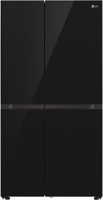 LG 694 L Frost Free Side by Side Inverter Technology Star Refrigerator(Black Mirror, GC-B257UGBM)