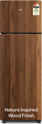Godrej 244 L Frost Free Double Door 3 Star Refrigerator  with Wood Finish, 30 Days Farm Freshness(Walnut Wood, Black, RT EONVOGUE 280C RI WT WD)