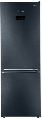 Voltas Beko 340 L Frost Free Double Door 2 Star Refrigerator (WOODEN BLACK, RBM365DXBCF)