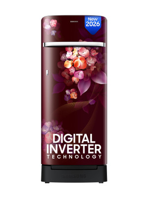 Samsung 215 L Direct Cool Single Door 5 Star Refrigerator with Base Drawer with Digital Inverter, Single Touch Defrost, 2026 Model(Hydrangea Plum, RR23H2H35HT/HL)