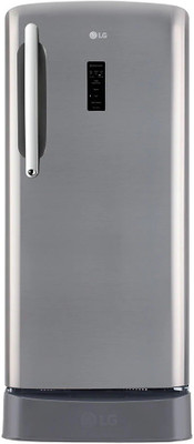 LG 204 L Direct Cool Single Door 4 Star Refrigerator with Base Drawer(Shiny Steel, GL-D211CPZY)