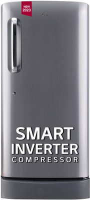 LG 185 L Direct Cool Single Door 5 Star Refrigerator With Base Drawer With Smart Inverter Compressor, Smart Connect, Fast Ice Making (Shiny Steel, GL-D201APZU) For Rs. 14490 @ 34 %