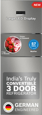 BOSCH 303 L Frost Free Triple Door 3 Star Refrigerator with Large LED Display, 18 Hrs Cooling Retention,Adaptive Intelligence, VitaFresh 10 Day Fresh Technology(Silver, CMC33S03NI) BOSCH 303 L Frost Free Triple Door 3 Star Refrigerator with Large LED Display, 18 Hrs Cooling Retention,Adaptive Intelligence, VitaFresh 10 Day Fresh Technology(Silver, CMC33S03NI)