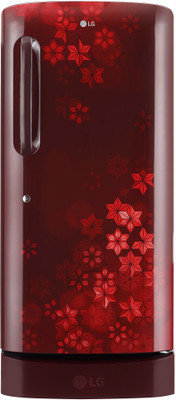LG 215 L Direct Cool Single Door 3 Star Refrigerator with Base Drawer(Scarlet Quartz, GL-D221ASQD)