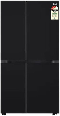 650 L Frost Free Side by Side 3 Star Convertible Refrigerator(Black, GL-B257DBM3)