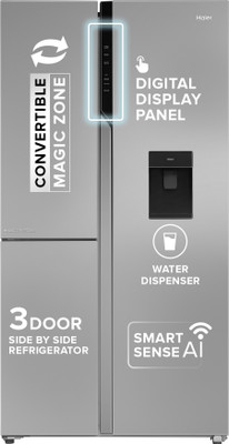price history - Haier 592 L Frost Free Side by Side 3 Star Convertible Refrigerator