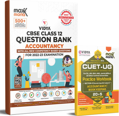 Accountancy Class 12 Cbse Question Bank With Sample Papers And CUET Practice Sets Combo By Maxx Marks(Paperback, Vidya Editorial Board)