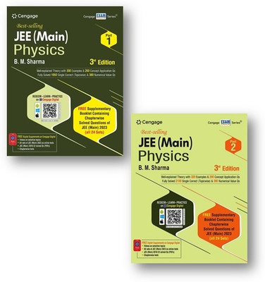 JEE Main Physics : Vol. 1 And Vol. 2 (Book + Booklet) With Free Supplementary Booklet Containing Chapterwise Solved Questions Of JEE (Main-2023)(All 24 Sets) , (2-Books Set Combo)(Paperback, B M Sharma)