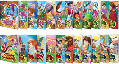 Pack Of 24 Classic Tales, Favourite & Fairy Tales Story Books : Snow White And The Seven Dwarfs, The Jungle Book, Pinocchio And More - Best Fairy Tales For Toddlers, Fairy Stories For Little Ones(Paperback, GOWOO)