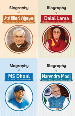 Biography Of Narendra Modi, Atal Bihari Vajpayee, MS Dhoni & Dalai Lama (Set Of 4 Books)(Paperback, RPH Editorial Board)