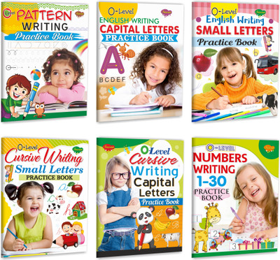 Best For Kids Writing Set Of 6 Books | Writing Books | Pattern Writing, Capital Letters, Small Letters, Cursive Capital, Cursive Small Letters And Numbers Writing 1-30 (Pin Binding, )(Paperback, Manoj)