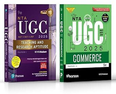 Pearson NTA UGC NET 2025 Paper 1 By KVS Madaan & UGC NET/SET/JRF Paper -II Commerce 2025(Paperback, KVS MADAN)