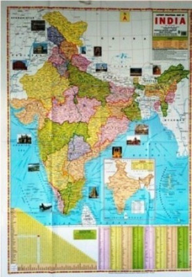 LATEST POLITICAL MAP OF INDIA ,THIS MAP IS WITH NEW NATIONAL HIGHWAY NUMBERING.for Upsc And Other Competative Exams Full Charts In One Page(Paperback, APA PUBLICATIONS)