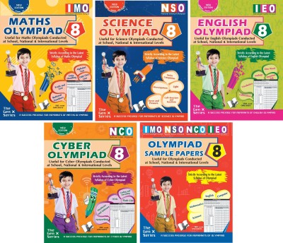 International Maths, Science, English, Cyber,Olympiad Sample - 5 Books Combo Pack Olympiad - Class 8th (With OMR Sheets)(Paperback, EDITORIAL BOARD)