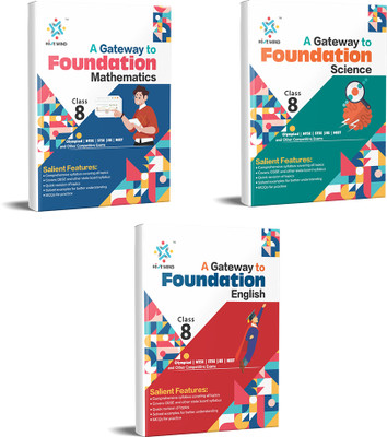 Hive Mind Foundation Course Class 8 Maths, Science, English (3 Books Combo) For NTSE, STSE, JEE, NEET Olympiad Exam And Other Competitive Exams(Paperback, HiveMind Eduventures Editorial Board)