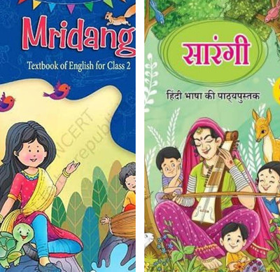Original NCERT – Sarangi (Hindi) + Mridang (English) Textbook Pack For Class 2 – Latest Edition 2025–26(Paperback, National Council of Educational Research and Training)