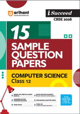 I-Succeed CBSE 2026 – Computer Science Class 12 | 15 Sample Question Papers | Rapid Revision Sheets | Mind Maps | Final 50 Most Probable Questions | As Per Latest CBSE Sample Paper(Paperback, Editorial Board)
