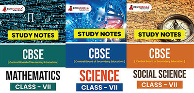 CBSE Class VII Notes Combo - Mathematics, Science, Social Science | Set Of 3 Guide Books In English | Complete Study Material With Solved MCQs(Paperback, Others, EduGorilla Prep Experts)